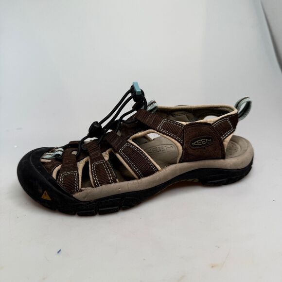 KEEN Newport Hiking Sandals Women’s US 7 Brown Tan Blue Closed Toe EUC - Picture 2 of 16